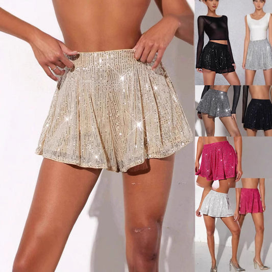 Cross-border European And American Womens Clothing Sparkly Beaded Shorts