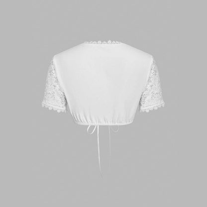 Three Quarter Sleeve Short Sleeve Shirt Womens Clothing