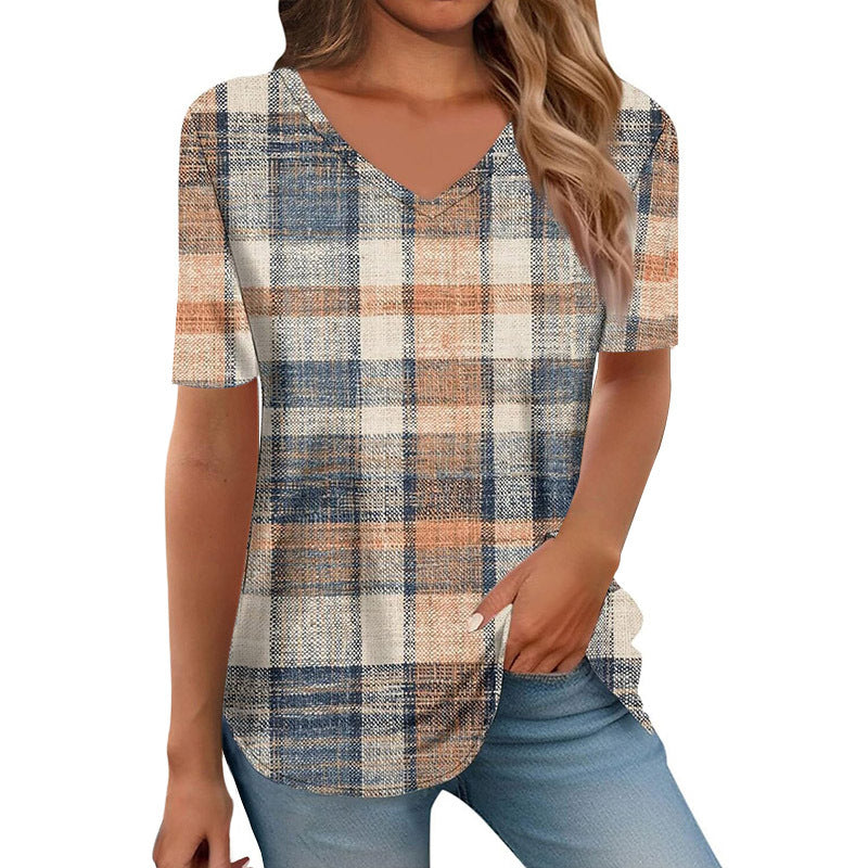 New Springsummer Womens Clothing Figure-flattering Slimming Short-sleeve Design