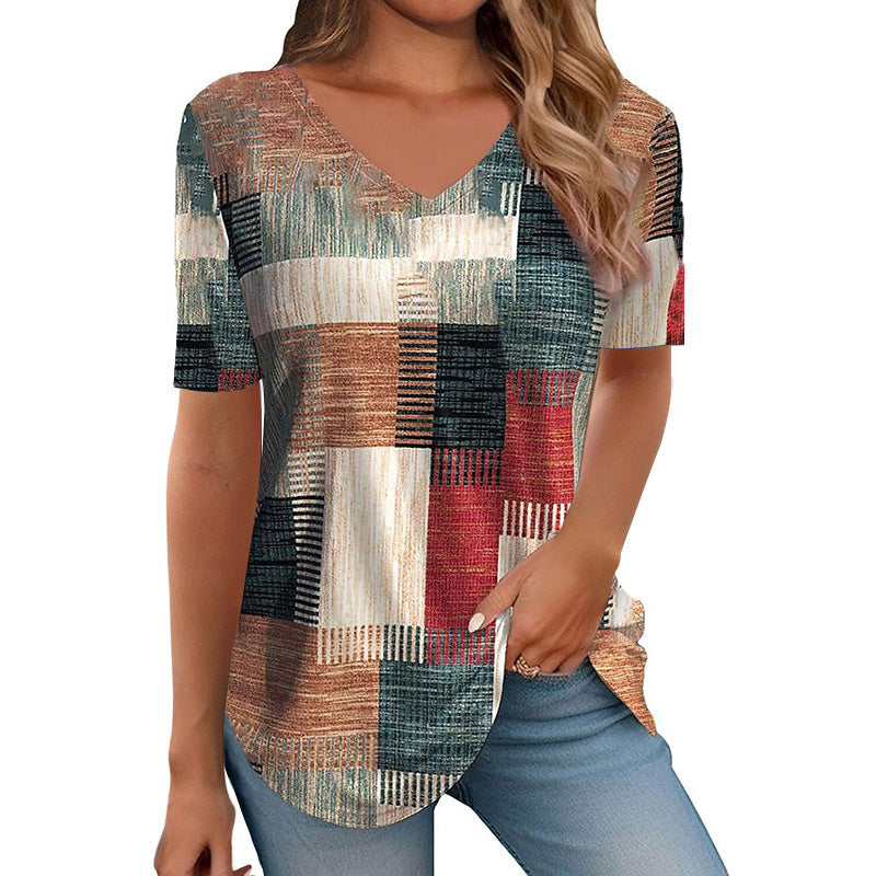 New Springsummer Womens Clothing Figure-flattering Slimming Short-sleeve Design