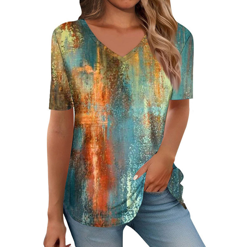 New Springsummer Womens Clothing Figure-flattering Slimming Short-sleeve Design
