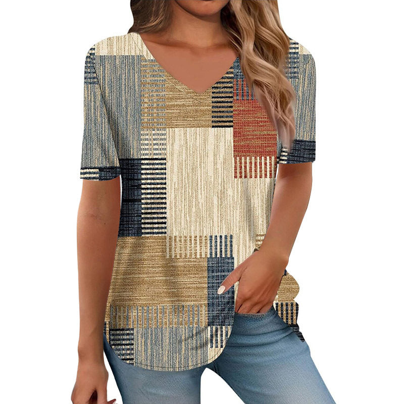 New Springsummer Womens Clothing Figure-flattering Slimming Short-sleeve Design