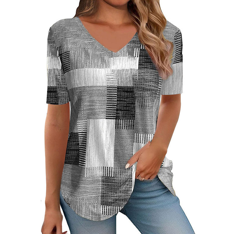 New Springsummer Womens Clothing Figure-flattering Slimming Short-sleeve Design
